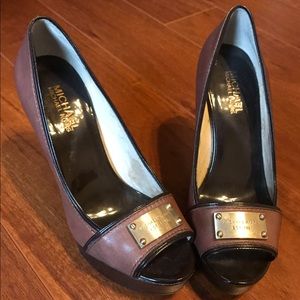 Michael Kors peep toe heels